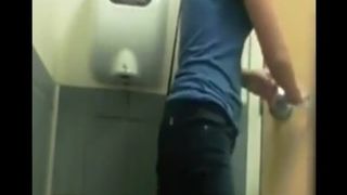 Spying on a brunette girl pooping