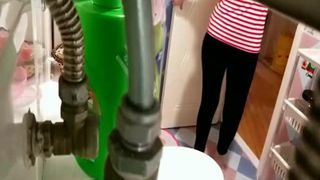 Spying on a teen shitting slowly