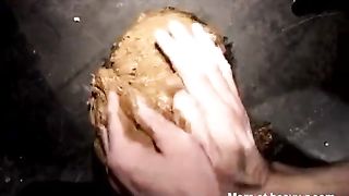 Face coating with brown shit