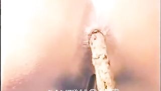 Sexy babe shitting in a forest