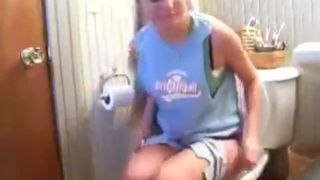 Talking dirty while pooping slowly many times