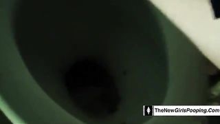 Brunette petite girl has diarheea