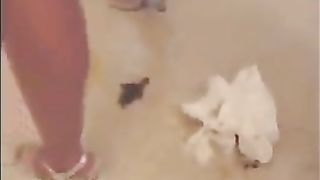 Japanese girl shitting in panties