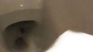 Close up of sexy girl peeing and pooping