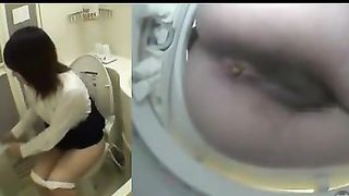 Japanese girl shitting in a hotel room