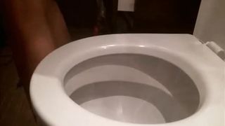Shit over toilet