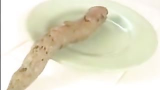 Smearing poop in the kitchen