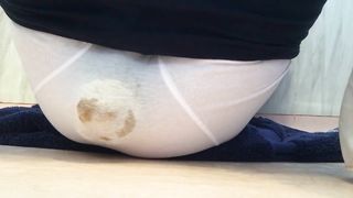 Big turd in white panties nice