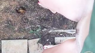 She's peeing a lot outdoor