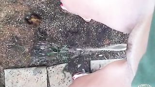 She's peeing a lot outdoor