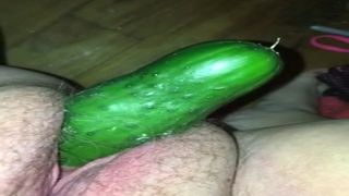Peeing on a cucumber