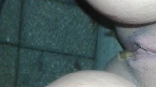 Peeing behind buildings