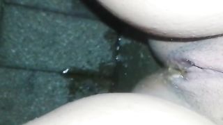 Peeing behind buildings