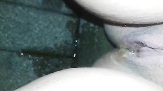 Peeing behind buildings