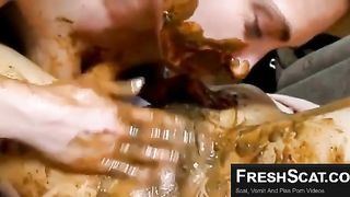 Russian lesbian scat fisting