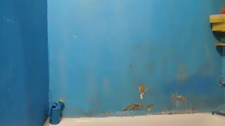 Polish girl masturbates in unique way