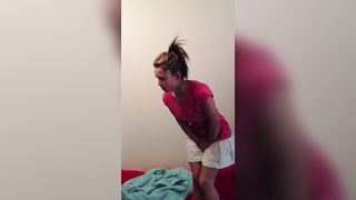 petite girl desperate to poop in panties