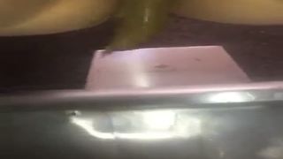 Diarheea in metallic toilet