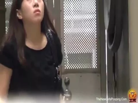 Petite teen decides to poop in public