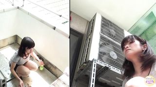 Japanese girl pooping slowly for us