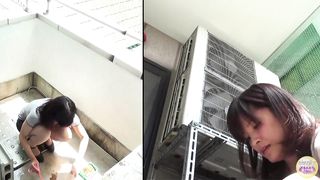 Japanese girl pooping slowly for us