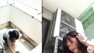 Japanese girl pooping slowly for us