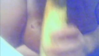 Using a vegetable to masturbate