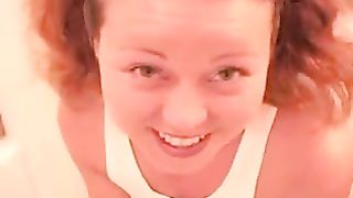 nice girl pooping and peeing