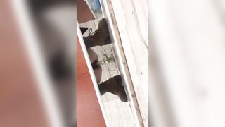 Spying on teen shitting