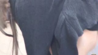 Spying on a schoolgirl shitting in public