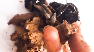 Masturbating with poop hard