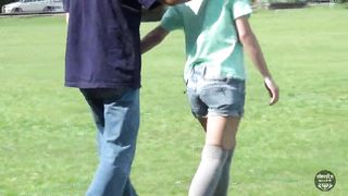 Petite girl paid to poop in public