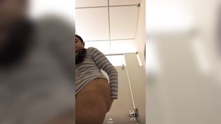 Wiping her dirty ass with toilet paper