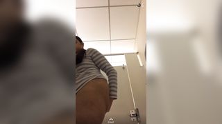 Wiping her dirty ass with toilet paper