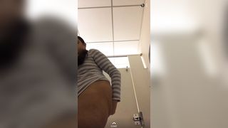 Wiping her dirty ass with toilet paper
