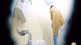 Japanese teen shitting in public bathroom