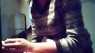 Spying on a teen shitting slowly for us