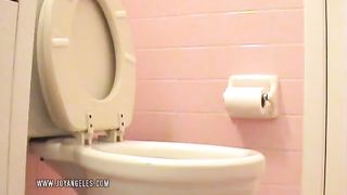 MILF decides to poop over toilet