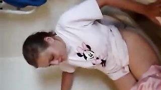 Wife shitting in toilet