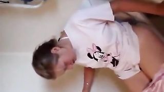 Wife shitting in toilet