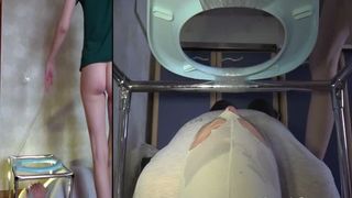 Shitting on boyfriend's face slowly