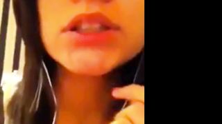 Dark haired teen shitting slowly