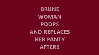 Brunette beauty shits a lot