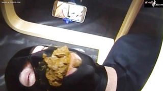 Forced to eat a big pile of shit
