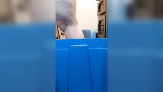 BBW babe shitting slowly