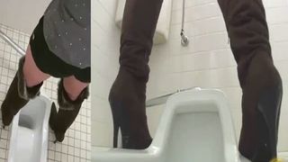 Big pile of shit in public bathroom
