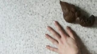 Big turd from a tight ass hard