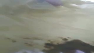 Full rubber pants over my face