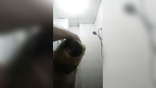 Full rubber pants over my face