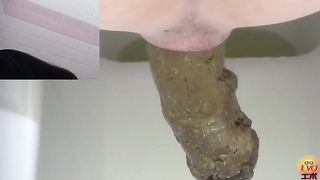 Long turd from beautiful japanese